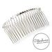 8.5cm (3.25') Silver Plated Metal Hair Comb for Fascinators & Millinery 