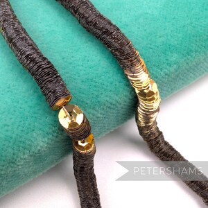 5mm Cupped Vintage French Sequin Worm Strings for Millinery & Embroidery - Metallic Gold