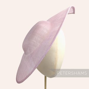 Extra Large Pointed Tip Sinamay Fascinator Hat Base for Millinery - Heather Purple