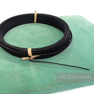 French Cotton Covered Millinery Wire for Millinery and Crafting - 0.8mm Black