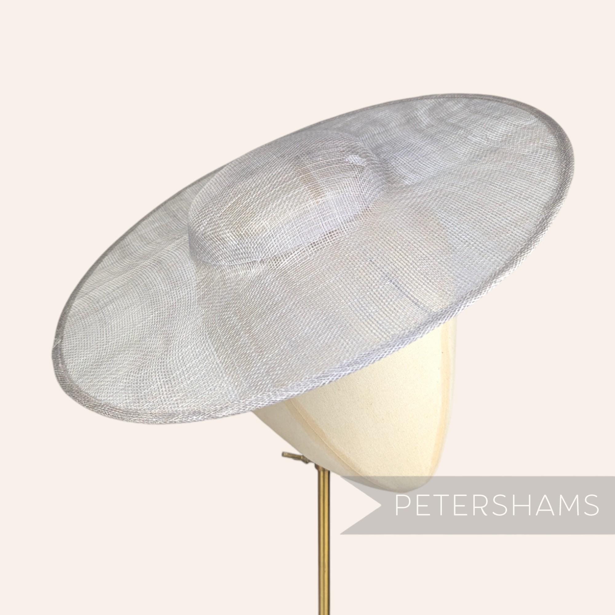 Pale Grey Cartwheel Sinamay Fascinator Millinery Hat Base  display picture 1