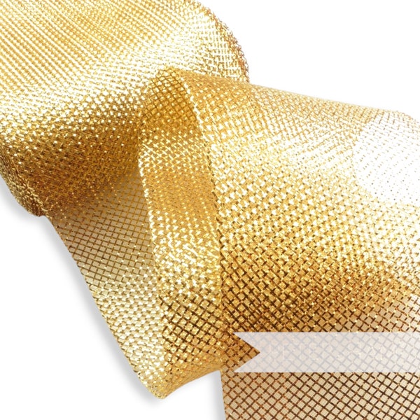 Metallic Lurex 15cm Breite Crinoline (Crin, Rosshaar Braid) für Hüte, Hut & Fascinator - Gold Lurex