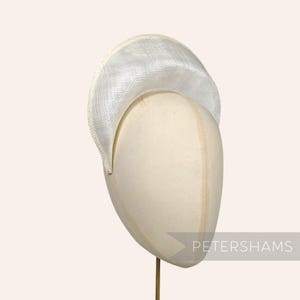 Halo Crown Sinamay Fascinator Hat Base for Hat Making and Millinery - Ivory