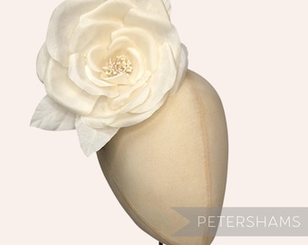 Warm Ivory Silk 16cm Millinery 'Amy' Flower for Fascinators & Hat Making