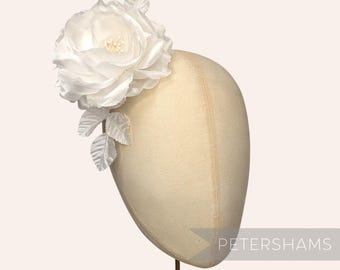 Ivory Silk 'Chloe' 11cm Rose Millinery Fascinator Flower Hat Mount