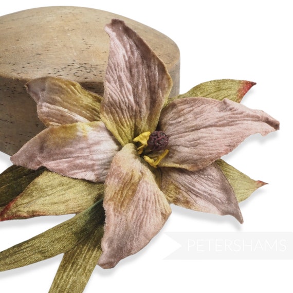 Large 18cm 'kiera' Velvet Lily Flower Mount for Hat Etsy