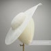 Extra Large Pointed Tip Sinamay Fascinator Hat Base for Millinery - Ivory 