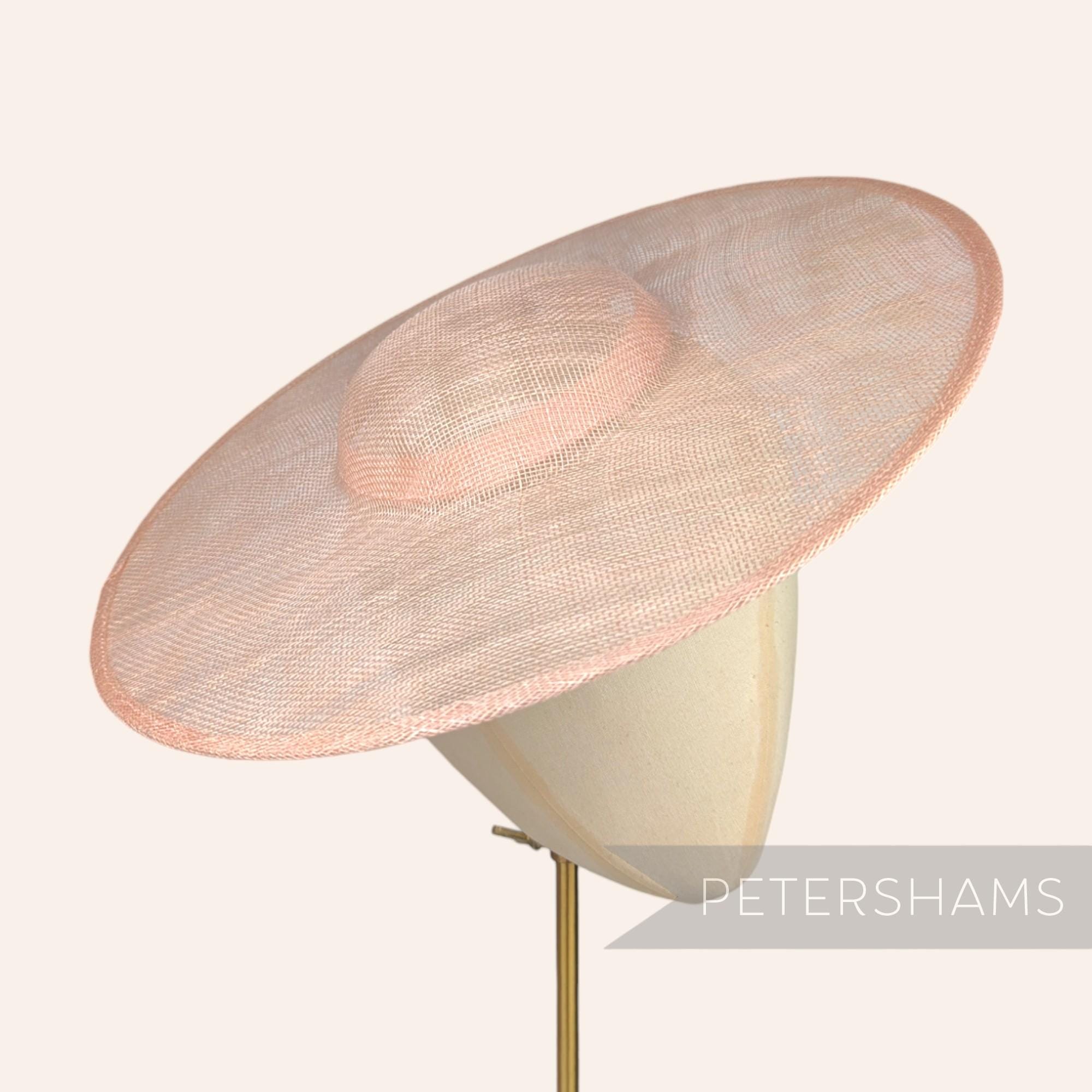Cartwheel Sinamay Fascinator Hat Base for Millinery & Hat Making - Light Beige