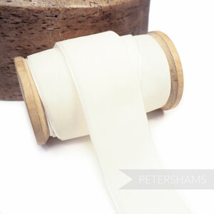 Cinta de terciopelo francés de 36 mm para sombreros, adornos y manualidades, 1 metro (1,09 yardas), color marfil