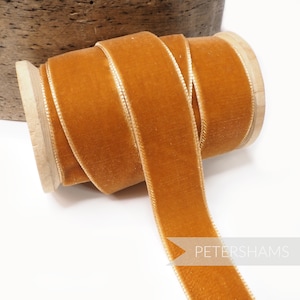 23 mm Frans fluwelen lint voor modevak, hoedenversiering en knutselwerk 1 meter (1,09 yards) - warm roest