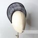 Halo Crown Sinamay Fascinator Hat Base for Hat Making and Millinery - Black 