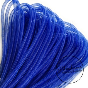 6mm Tube Millinery Crin (Crinoline, Horsehair Braid) for Hats, Millinery, and Fascinators - Royal Blue