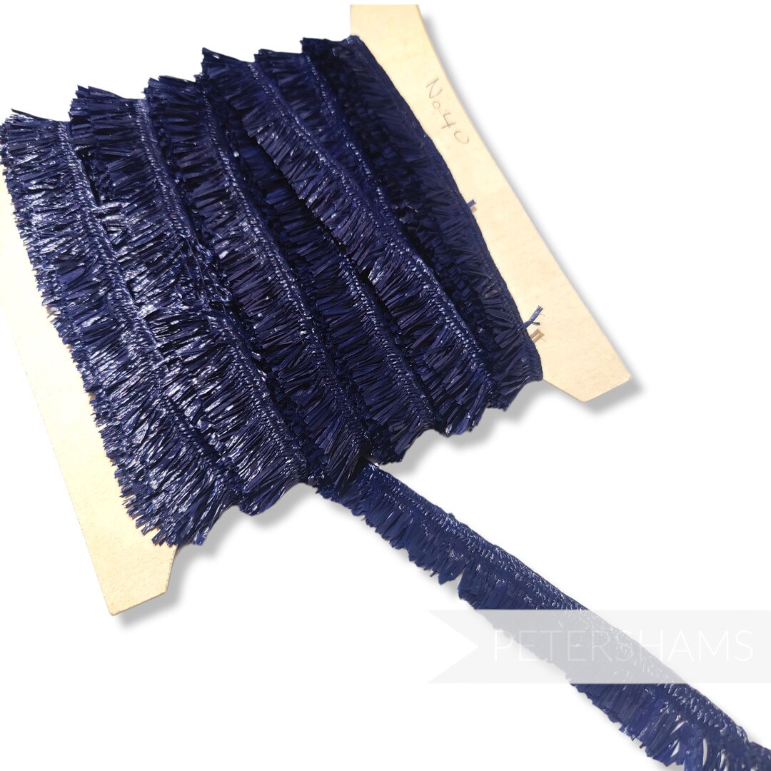 2cm Vintage 1950/60's Laminated Raffia Braid - 1m - for Millinery and ...