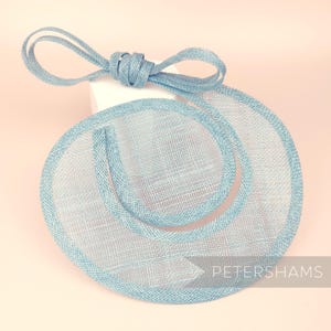 Sinamay Swirl - Make an Instant Fascinator for Hat Making & Millinery - Light Blue