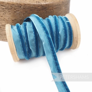 5mm Velvet Insertion Piping Cord for Millinery, Hat Making and Crafts - 1m - Teal