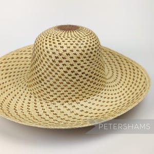Fine Spiral Vintage Ecuador Panama Straw Capeline Hat Body for Millinery and Hat Making - 12" - Natural Mix