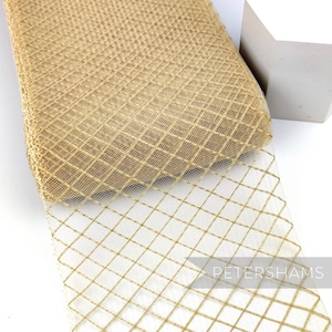 Gitter Weave 15 cm (6 inch) breite Crinoline für Hüte, Hutzubehör und Fascinator - 1 m (1,09 yards) - Latte