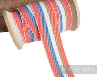 Lala Traditional Stripe Millinery Petersham Hat Ribbon 2 Sizes (25mm & 35mm) - 1m