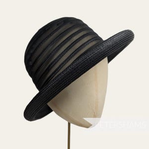 Krinolin & Poly-Braid Rullad Kant Hattbas Formad För Millinery - Svart