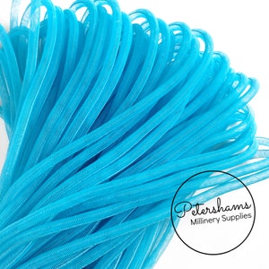 6mm Tube Millinery Crin (Crinoline, Horsehair Braid) for Hats, Millinery, and Fascinators - Turquoise