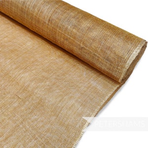 Turbo Twisted Lurex Threaded Undyed Sinamay Abaca Fabric - 1/2 metre - For Millinery and Hat Making - Gold