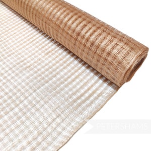 Basket Weave Sinamay Fabric - 1/2 metre - For Millinery and Hat Trimming - Light Beige