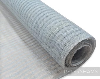 Ice Grey Basket Weave Sinamay Fabric for Millinery and Hat Trimming- 1/2 metre