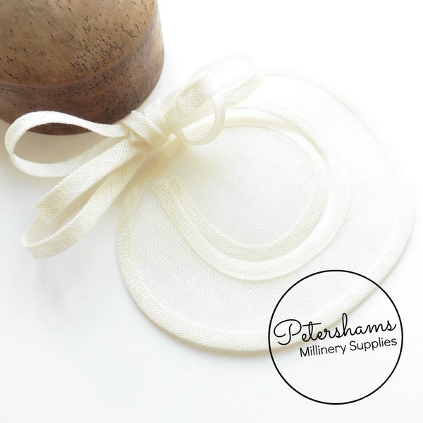 Sinamay Swirl - Make an Instant Fascinator for Hat Making & Millinery - Ivory
