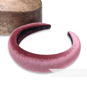 40mm Super Padded Velvet Headbands for Hat Making and Millinery - Dusky Pink