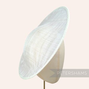 Ivory Large 34cm 'Maggie' Oval Sinamay Fascinator Hat Base for Millinery and Hat Making