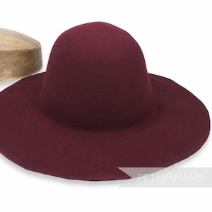 100% Wool Felt Capeline Hat Body for Millinery & Hat Making - Wine