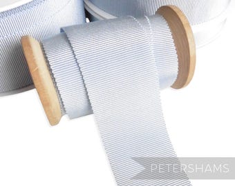 Pale Blue French Millinery Petersham Ribbon 3 Sizes (15mm No.3, 25mm No.5, 40mm No.10)