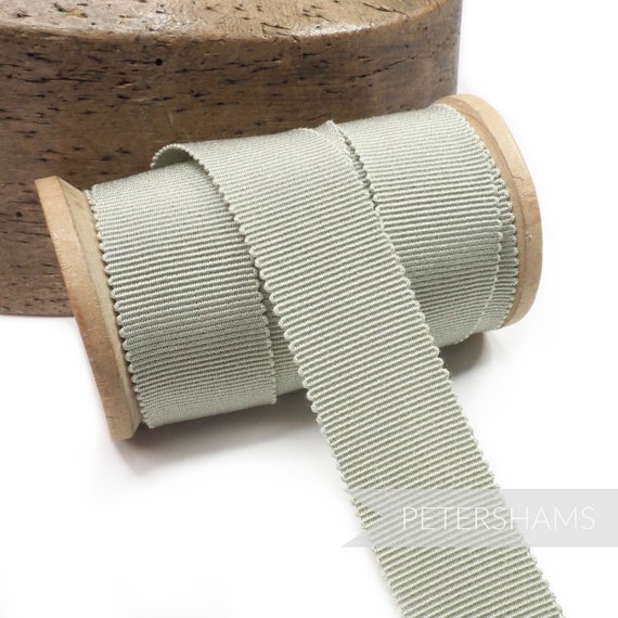 Vintage Sage Green Petersham 15mm Vintage Sage Green Petersham 15mm