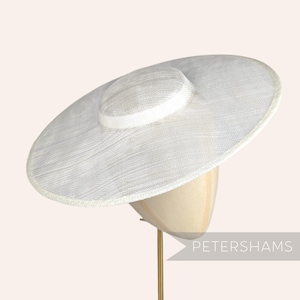Cartwheel Sinamay Fascinator Hat Base for Millinery & Hat Making - Ivory