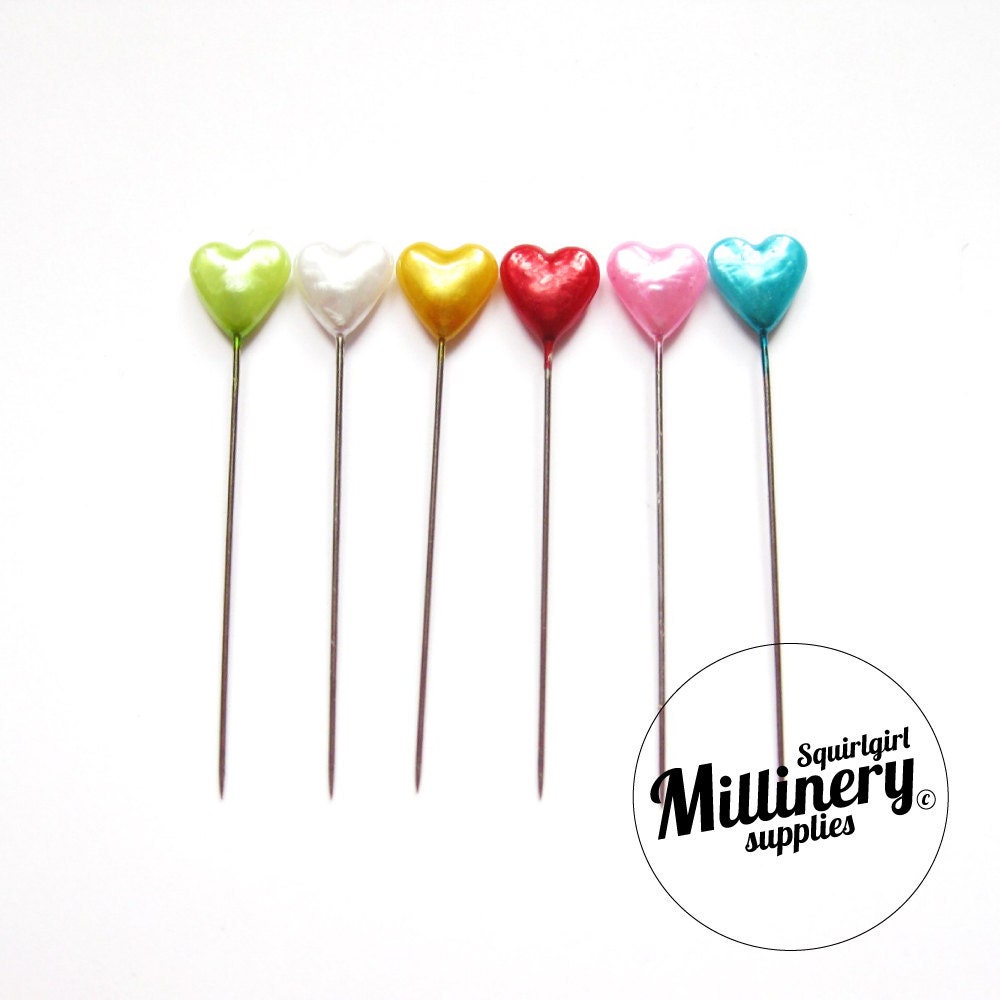 Set of 30 Vintage Inspired Heart Pins Etsy