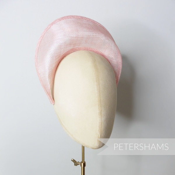 Halo Crown Sinamay Fascinator Hat Base for Hat Making and Millinery - Pale Pink