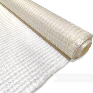 Basket Weave Sinamay Fabric - 1/2 metre - For Millinery and Hat Trimming - Ivory