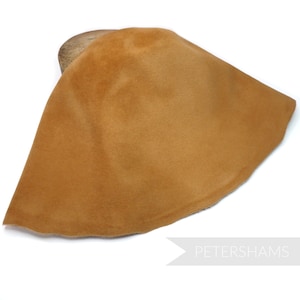 Extra Large Peachbloom Fur Felt Cone Hat Body for Hat Making and Millinery- Camel