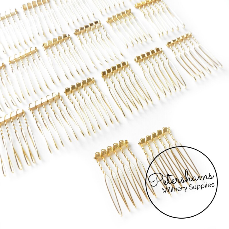 Mini Plated Metal Hair Combs for Birdcage Veils and Etsy