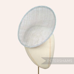Rounded Scoop 21cm Sinamay Fascinator Hat Base for Millinery & Hat Making - Pale Grey