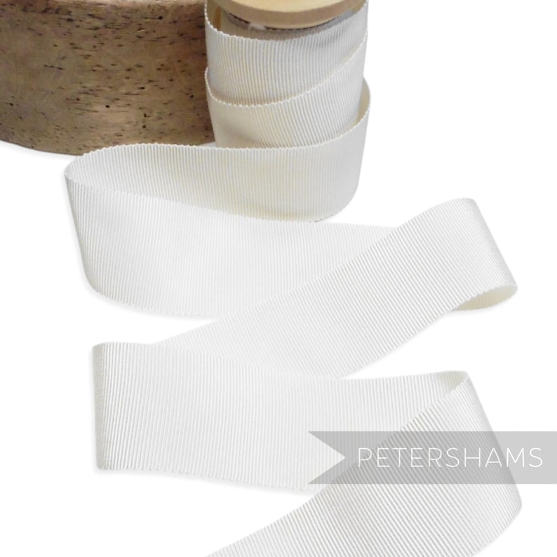Ivory French Millinery Petersham Ribbon 3 Sizes (15mm No.3, 25mm No.5, 40mm No.10) image 7