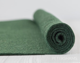 3mm Thermoformable Wool Felt Fabric for Hat Making & Fascinators 1/2m - Bottled Green