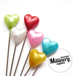 Set of 30 Vintage Inspired Heart Pins