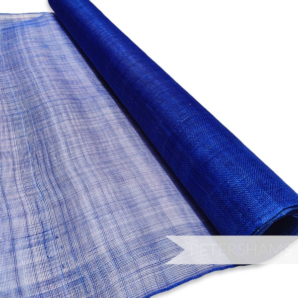 Tissu Sinamay pour la fabrication de pâtisseries, chapeaux et fascinateurs 1/2 mètre - Deep Royal Blue