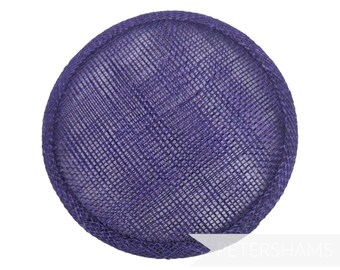 10.5cm Round Sinamay Fascinator Hat Base for Millinery & Hat Making - Purple