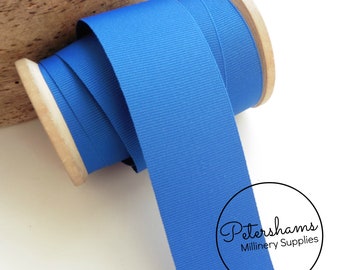 38mm Wide Grosgrain Ribbon for Millinery and Hat Making - 1m - Royal Blue