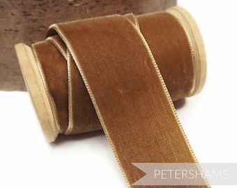 Toast 36mm French Velvet Ribbon for Millinery, Hat Trimming & Crafts 1 metre (1.09 yards)