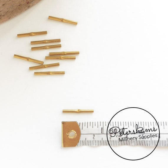 Gold 10/100pcs Ferrules for Joining Wire Millinery Hats Fascinators Making Craft Gold 10/100pcs Ferrules for Joining Wire Millinery Hats Fascinators Making Craft
