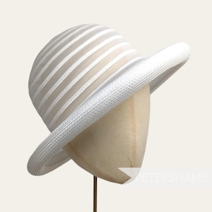 Krinolin & Poly-Braid Rullad Kant Hattbas Formad För Millinery - Vit