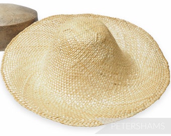 Shiny Wheatstraw 11" Capeline Hat Body Millinery and Hat Making - Natural